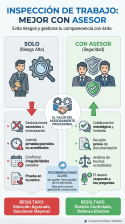 Una comparecencia en la Inspección de Trabajo mal gestionada puede agravar la situación de la empresa.
